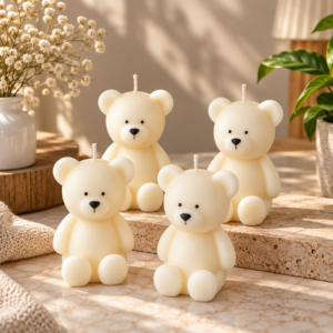 3D Teddy Bear Decorative Candle