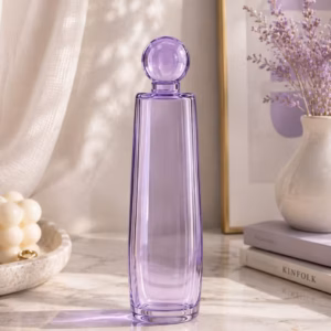 Elegant Glass Perfume Bottle with Crystal Ball Stopper